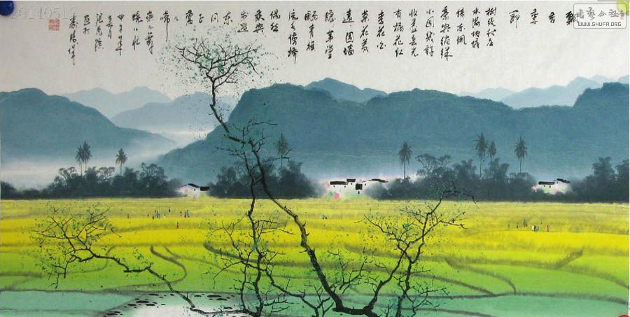 张泉踪·四尺田园风光山水 - 【书画印定价区】 - 书