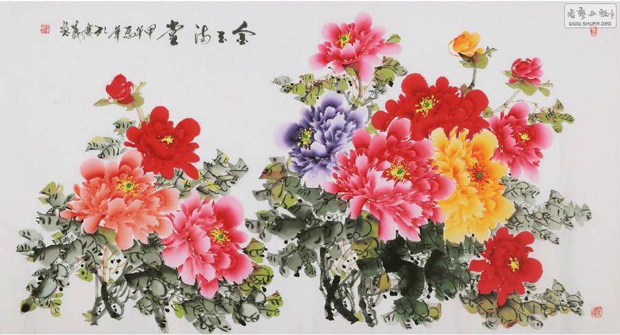 孔庆义·六尺写意牡丹