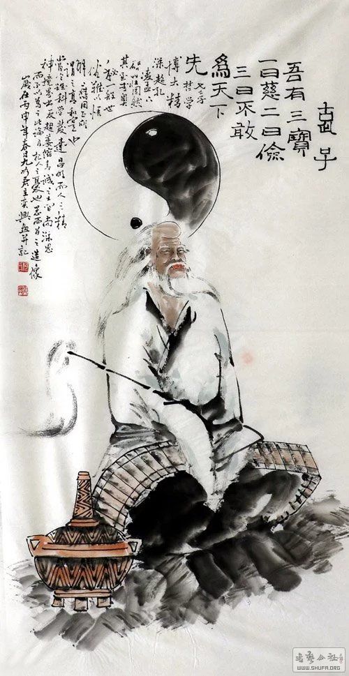 何奕兴·四尺国画人物《老子》