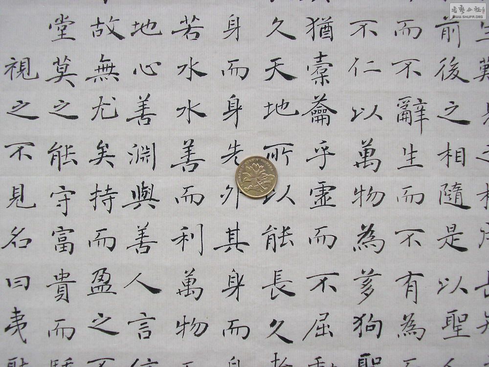小楷:道德经(圆扇面)