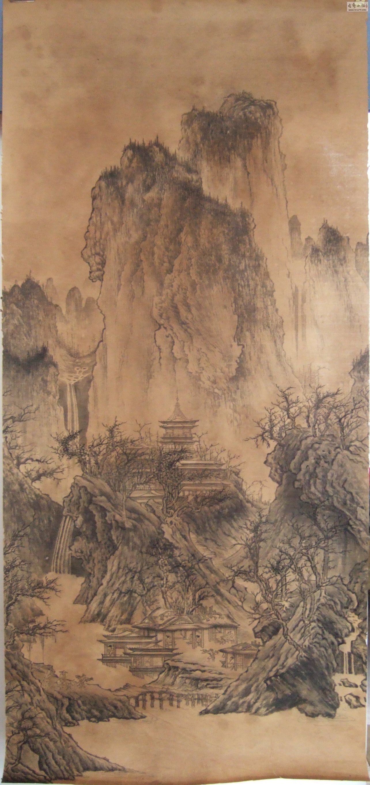 中国画历代名作原大临摹系列----《晴峦萧寺图》